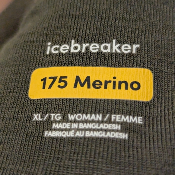 Icebreaker Women's Merino Wool 175 Green Leggings & Long sleeve Top XL NWT - Picture 11 of 15